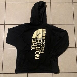 The North Face Women's XL Gold Logo Pullover Sweater Fleece Hoodie